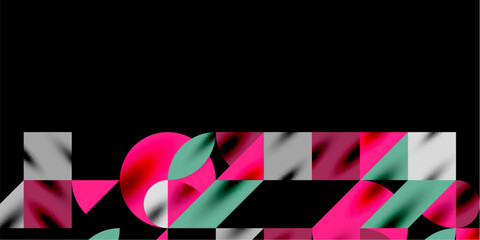 Fototapeta premium Triangles, round triangles and circles techno art. Vector Illustration For Wallpaper, Banner, Background, Card, Book Illustration, landing page
