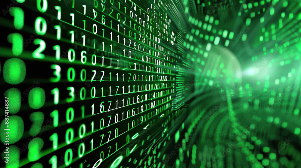 Wall mural an abstract binary symbol