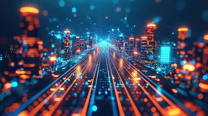 Obraz premium Digital 5G Networks and Connectivity Symbols. Generative AI.