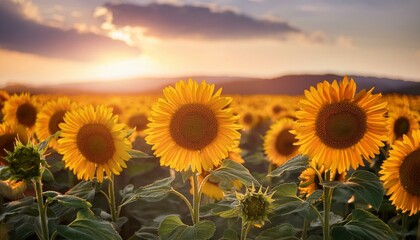 Obraz premium Timeless Beauty: Sunflowers' Vibrant Presence and Easy Nature Captivate All Seasons