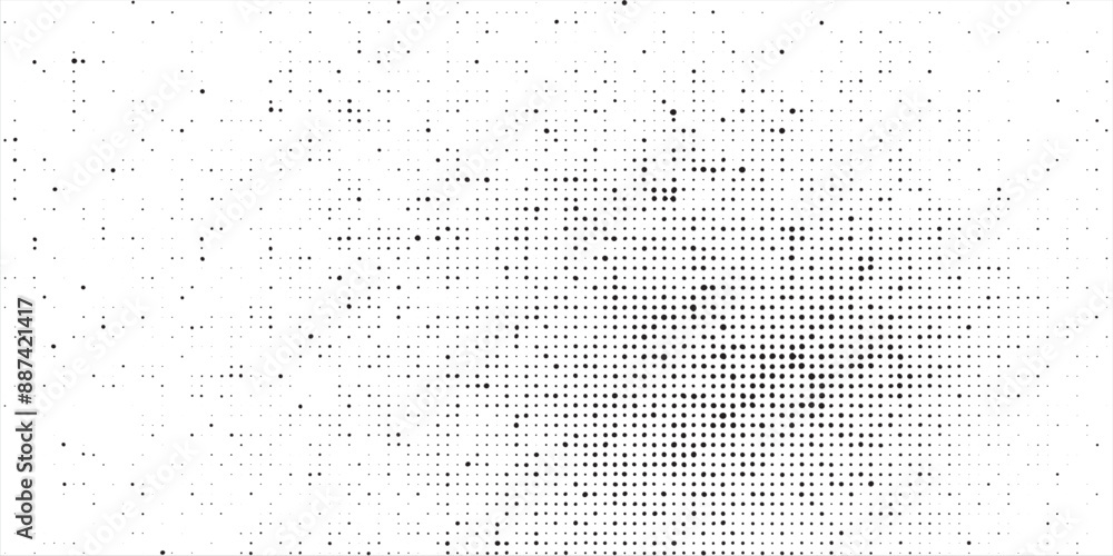 Poster dotted gradient halftone background. horizontal seamless dots pattern in pop art style. abstract mod