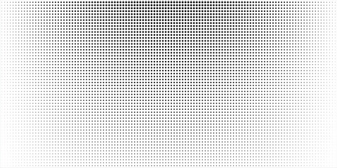 Dotted gradient halftone background. Horizontal seamless dots pattern in pop art style. Abstract modern stylish texture. Vector illustration.