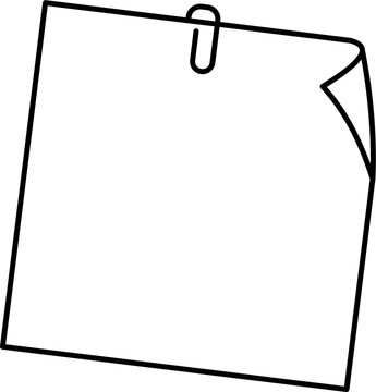 recommend clip art: Post it note illustration outline vector