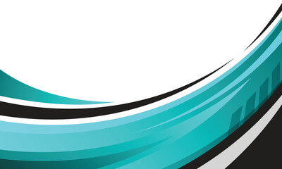 Modern background of dynamic curved lines. Racing style car wrap sticker design