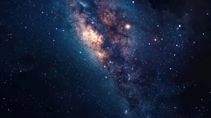 Glimmering Milky Way galaxy glowing in the night sky.