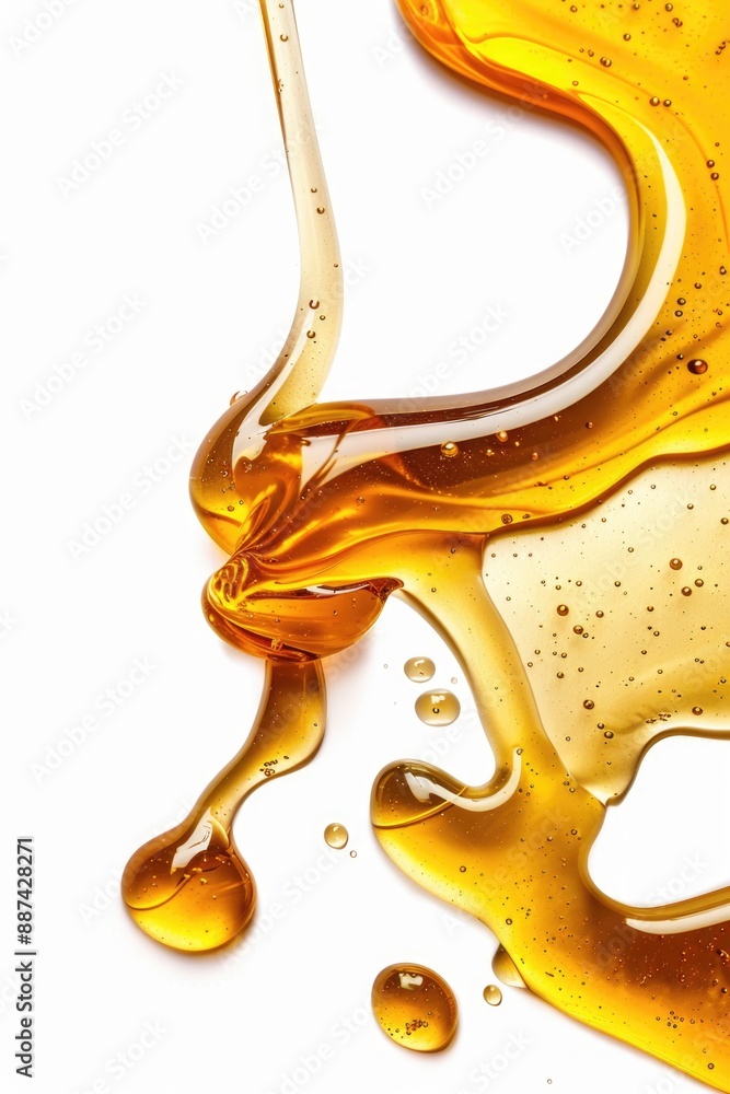 Poster Close-up view of a liquid being poured from a spoon into a container