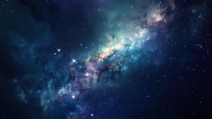 Obraz premium Milky Way galaxy extending across the night sky