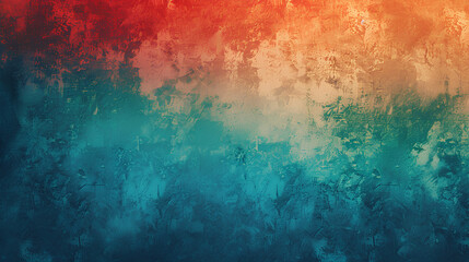 Obraz premium Grainy gradient background teal orange red blue retro noise texture summer banner poster backdrop design Stock Illustration