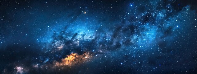 Fototapeta premium Night sky with stars in the galaxy.