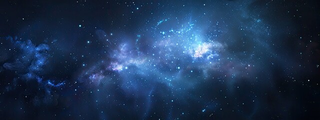 Naklejka premium Night sky with stars in the galaxy.