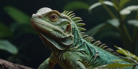 Obraz premium Chinese water dragon , Physignathus cocincinus.