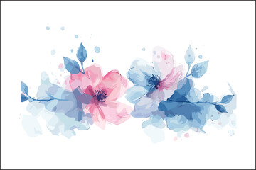 Stunning Multicolor Watercolor Flowers