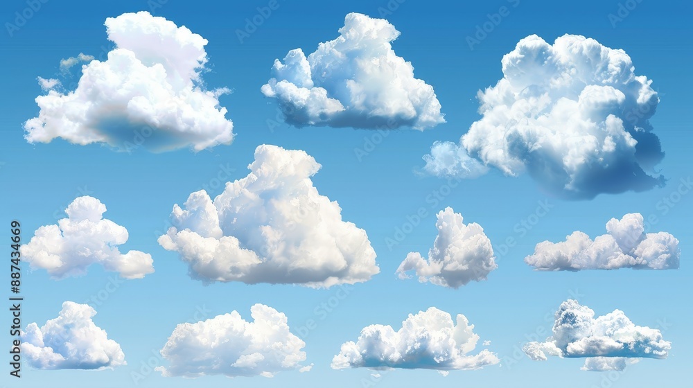 Poster explain how clouds can indicate different weather conditions.