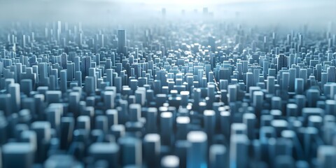 Fototapeta premium IoTdriven smart cities with interconnected urban infrastructure showcasing futuristic minimalism. Concept Smart City Development, IoT Integration, Futuristic Infrastructure, Minimalist Design