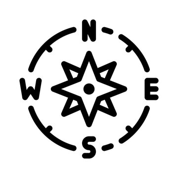 recommend clip art: compass rose line icon