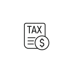 Tax icon vector. EPS 10 editable vector