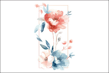 Stunning Multicolor Watercolor Flowers