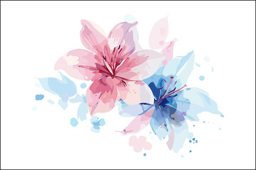 Stunning Multicolor Watercolor Flowers