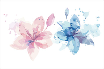 Stunning Multicolor Watercolor Flowers