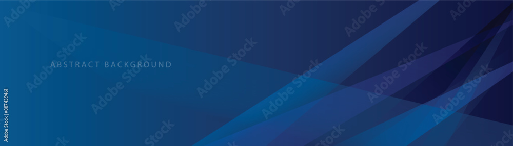 Poster abstract modern blue horizontal banner background with geometric diagonal overlay layer and glowing 