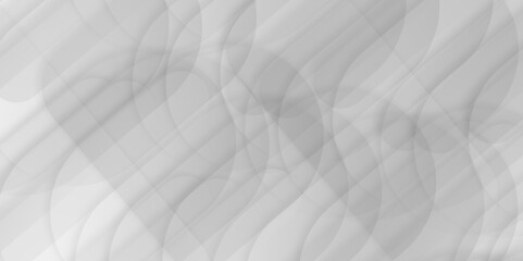 The circles are all gray and appear to be overlapping each other. The image has a minimalist and clean look.  Grey abstract background geometry shine and layer element vector for presentation.