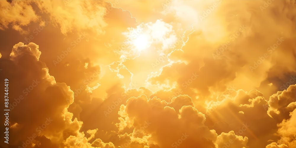 Poster enhance photos with golden hour sky clouds using editing software tools. concept golden hour editing