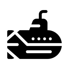 submarine glyph icon