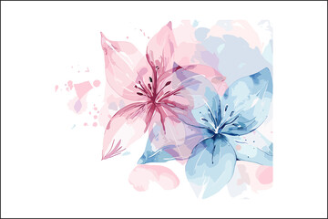 Stunning Multicolor Watercolor Flowers
