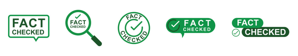 Fact Check Stamps and illustration vector for different medium tick symbol
