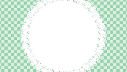 円形のレースの背景／紙ナプキンのベクターイラスト