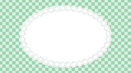 楕円のレースの背景／紙ナプキンのベクターイラスト