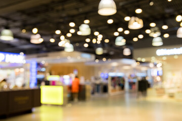 Blur view of the shopping mall