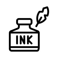 ink bottle line icon