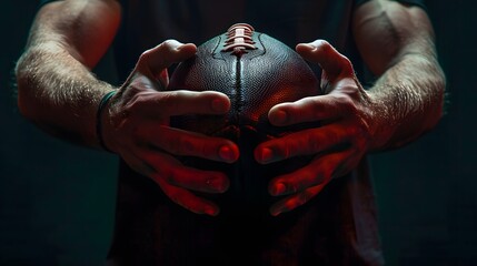 American football player in action