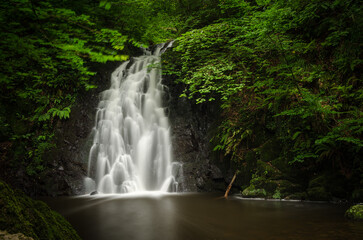 Gleno Waterfall in County Antrim, Northern Ireland 