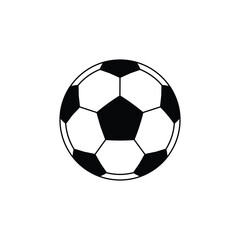 Soccer ball icon isolated on white background. Vector illustration,