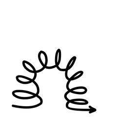 Hand Drawn Spiral Arrow Vector