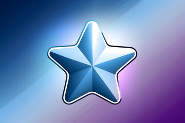 Obraz premium A star icon in 3d style with a pink background