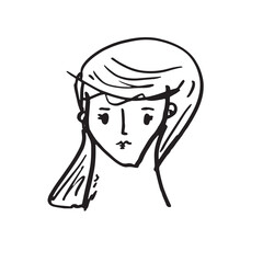 Abstract continuous one line drawing, woman and man face. Modern style portrait. Vector illustration,Fashion One line drawing women faces