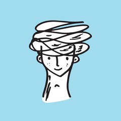 Abstract continuous one line drawing, woman and man face. Modern style portrait. Vector illustration,Fashion One line drawing women faces