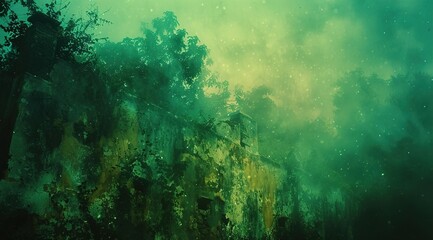 Obraz premium abstract background with green tree