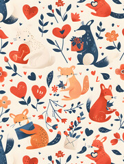 Valentine's Day cartoon cards