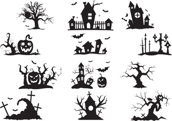 Printable Halloween Vector Icons.