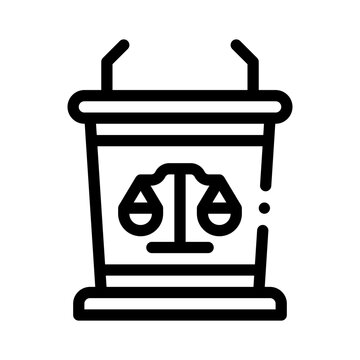 black podium with scales of justice clip art preview