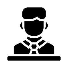 lawyer glyph icon