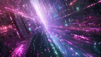 22w Craft a photorealistic depiction of the future of cybersecurity, showcasing the integration of SentinelOne and PingSafe