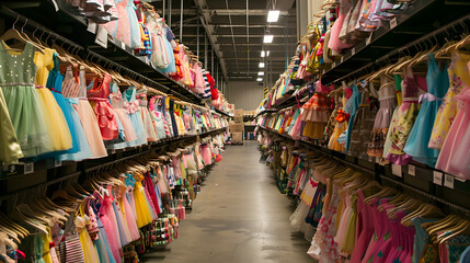 Obraz premium &nbsp;interior of a children's dress warehouse