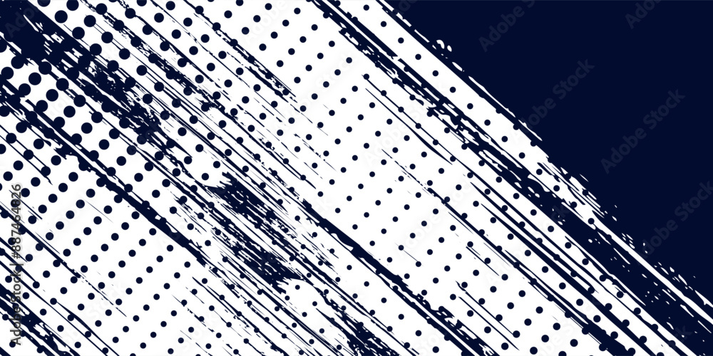 Poster halftone dots white & blue color pattern gradient grunge texture background. dots.dots halftone pop 