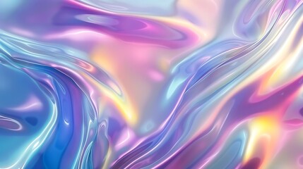 Obraz premium Iridescent Waves of Vibrant Color