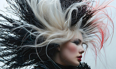 Fototapeta premium graphic advertising images focusing on beauty and hair